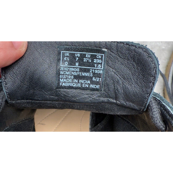 Clarks Originals Black Suede Desert Wedge Chukka Boots Womens Size 7 - Picture 7 of 8